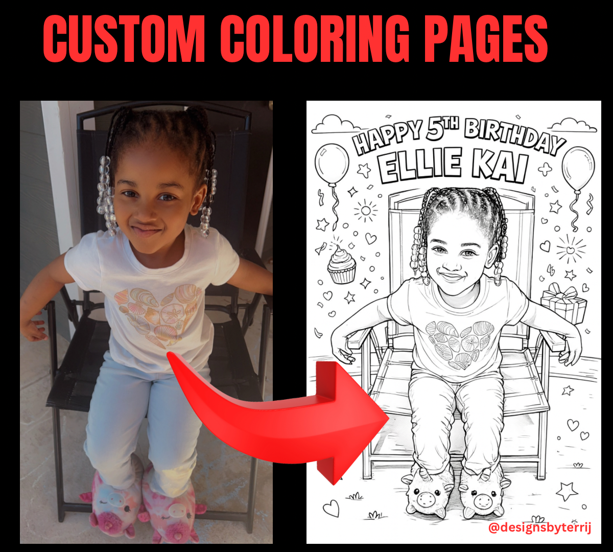 Custom Coloring Page (Digital Copy)