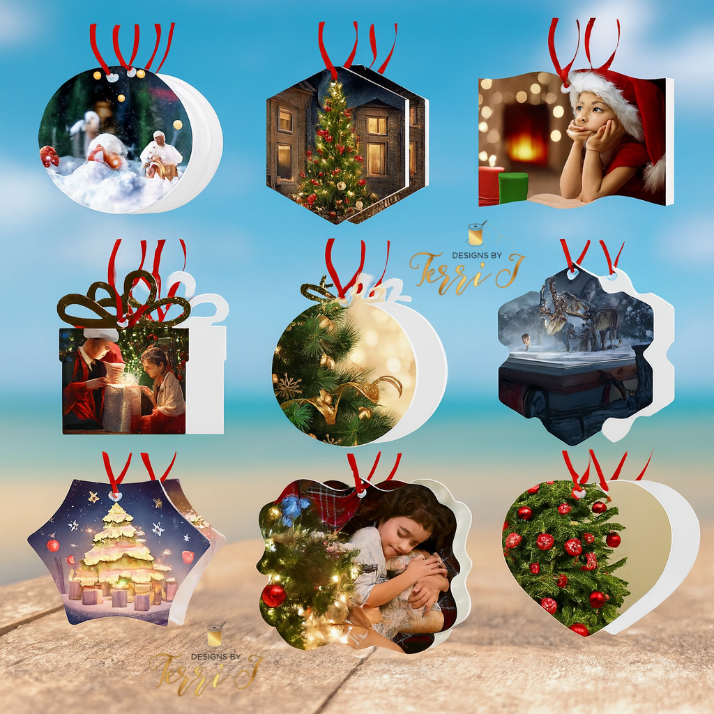 Custom Variety Shaped Christmas Ornaments