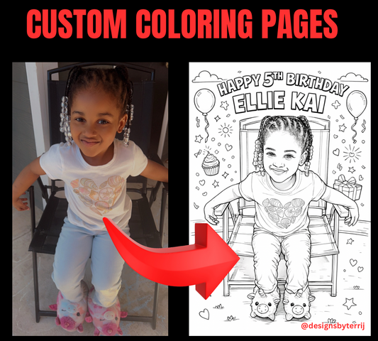 Custom Coloring Page (Digital Copy)