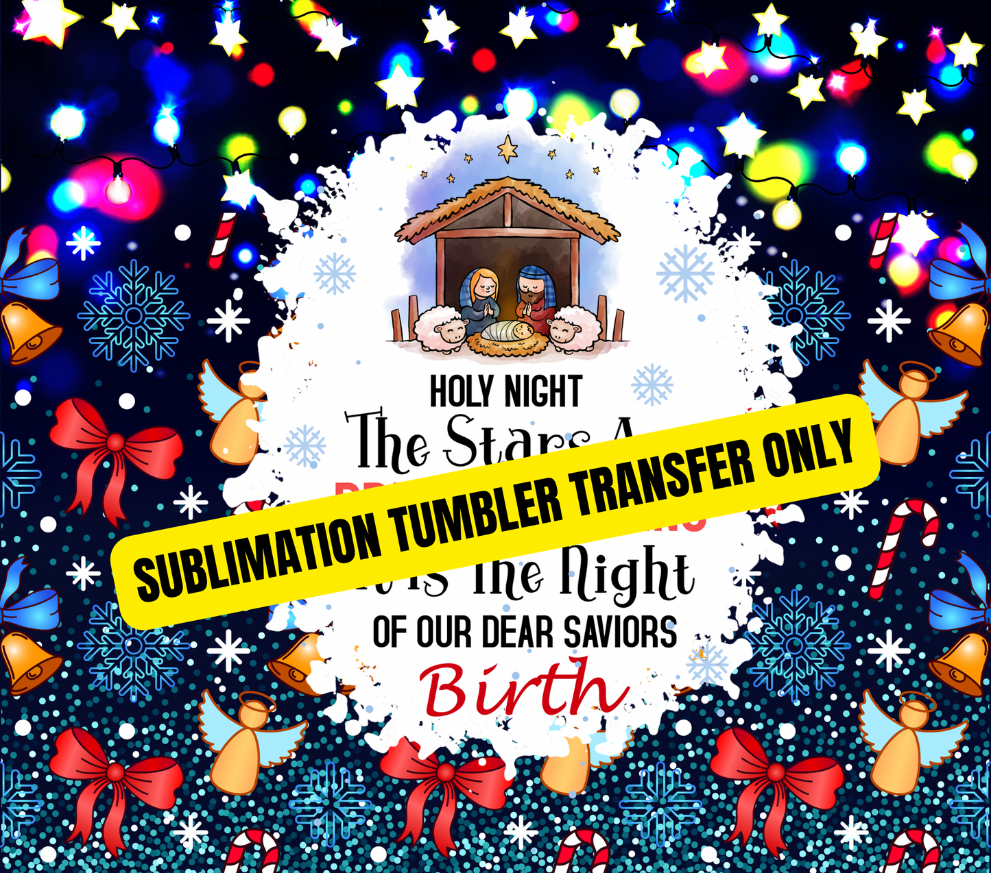 Christmas Tumbler Sublimation Wrap