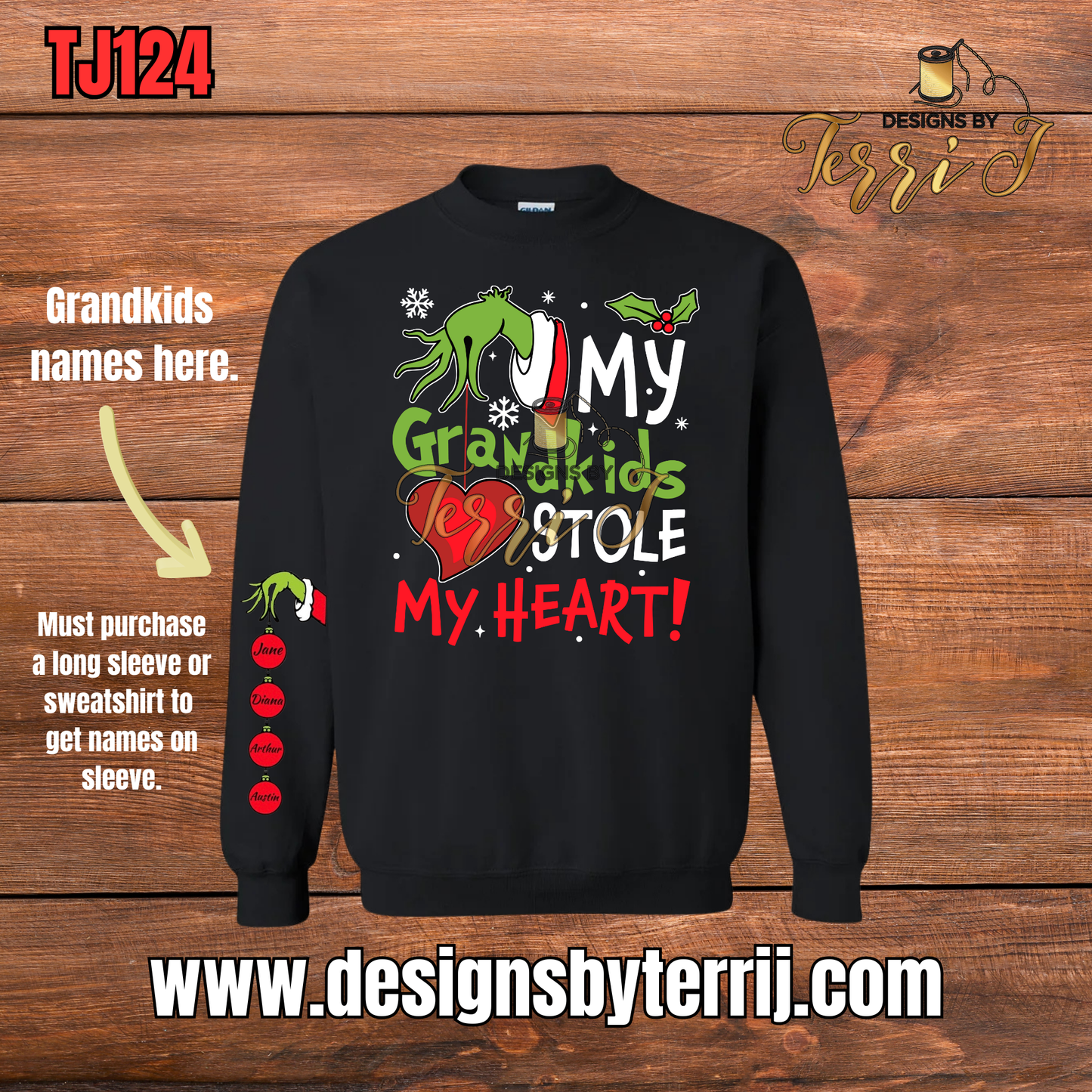 My Grandkids Stole My Heart Grinch Shirt