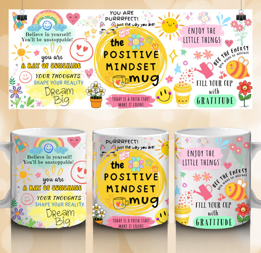Positive Mindset Mug Sublimation Wrap