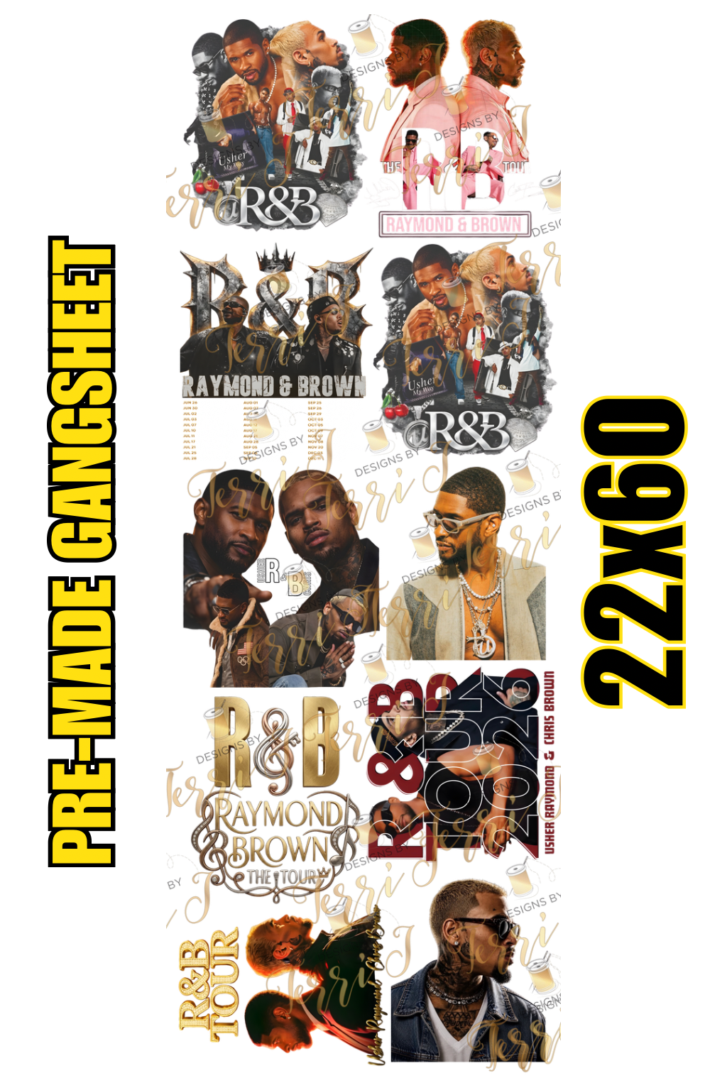 R&B Tour Premade DTF Gang Sheet – Ready to Press