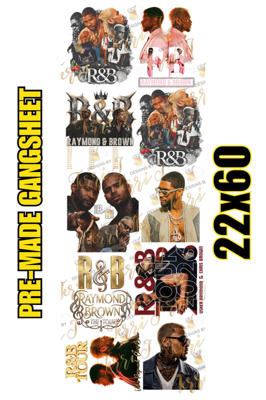 R&B Tour Premade DTF Gang Sheet – Ready to Press