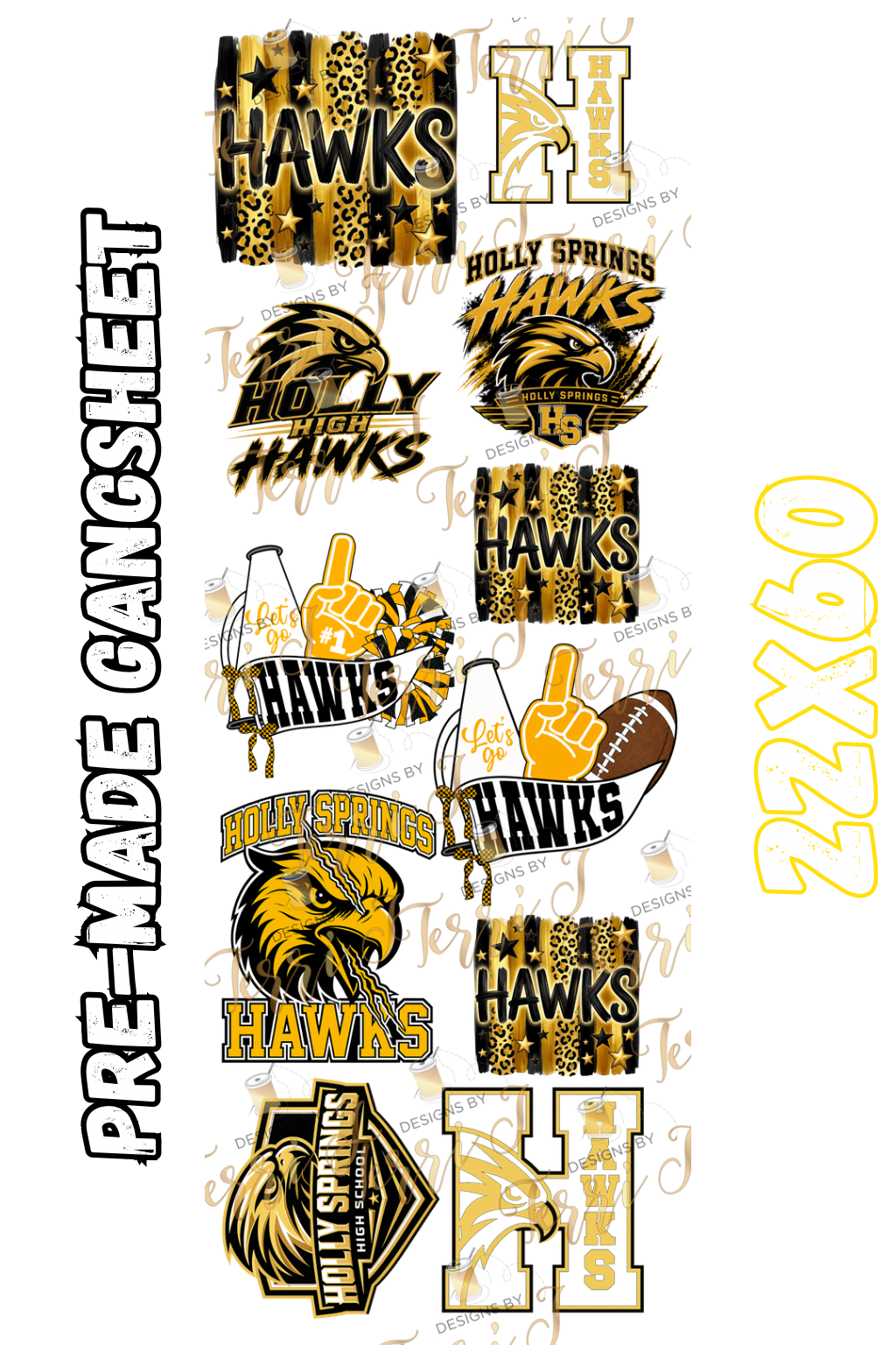 Holly Springs Schools - Premade Gangsheet