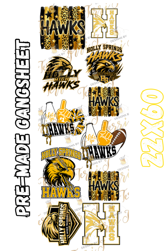 Holly Springs Schools - Premade Gangsheet