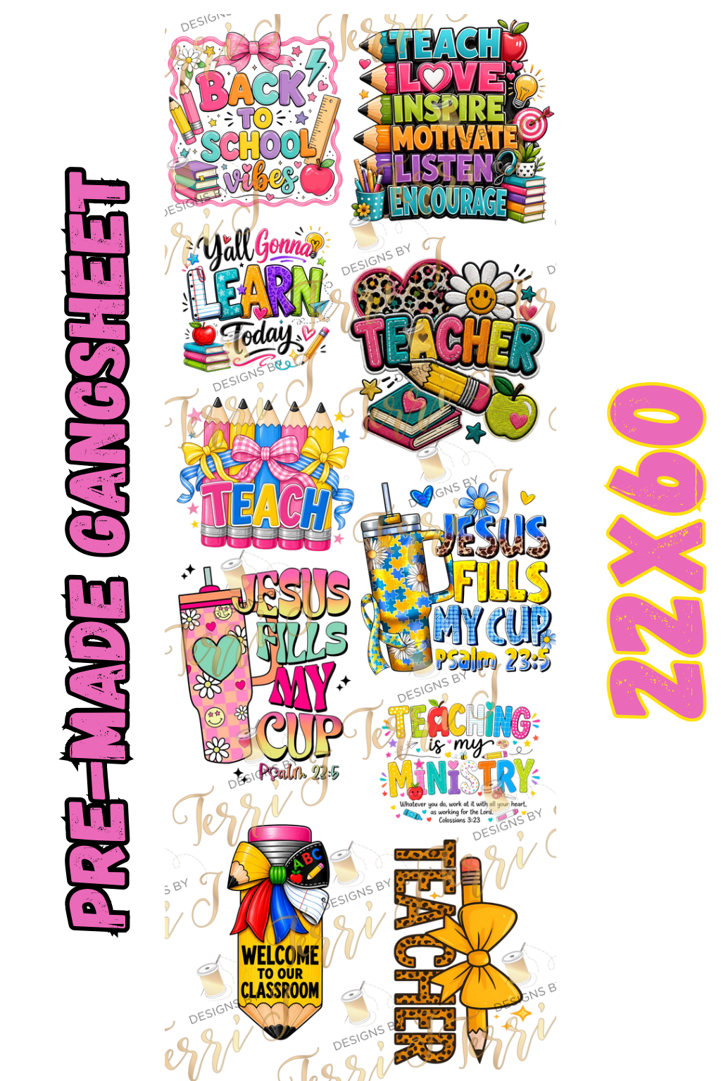 Back to School Teachers - Premade Gangsheet