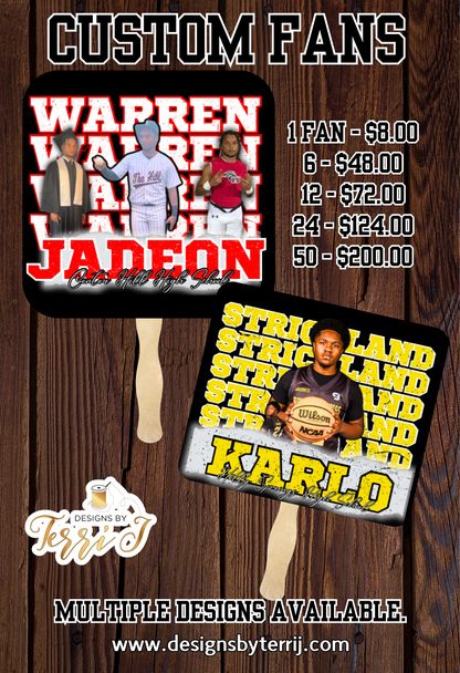 Custom Graduation Fans