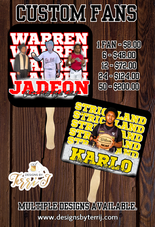 Custom Graduation Fans